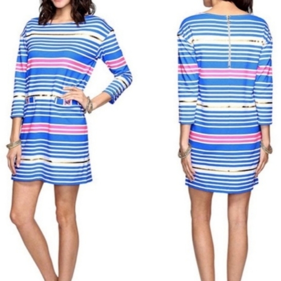 Lilly Pulitzer Lena Dress - Tiki Stripe Dress Size Small - Picture 1 of 8